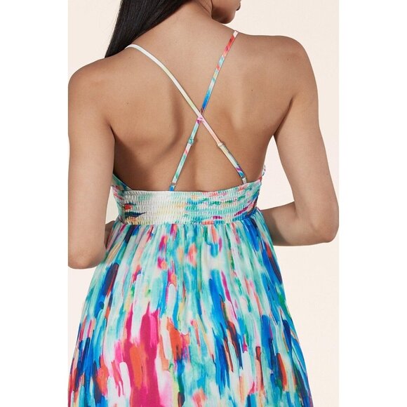 L’ATISTE Color spectrum Tiered Maxi Dress Size Small - Picture 4 of 11